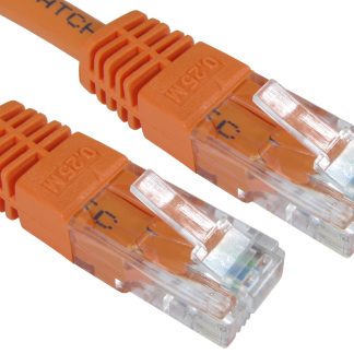 Cavo Ethernet Cat6 (UTP) RS PRO, guaina in PVC col. Arancione, L. 1.5m, Con terminazione