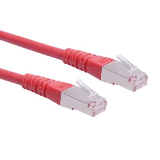 Cavo Ethernet Cat6 (S/FTP) Roline, guaina in PVC col. Rosso, L. 1.5m, Con terminazione