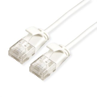 Cavo Ethernet Cat6a (UTP) Roline, guaina in LSZH col. Bianco, L. 3m, Con terminazione