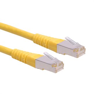 Cavo Ethernet Cat6 (S/FTP) Roline, guaina in PVC col. Giallo, L. 2m, Con terminazione