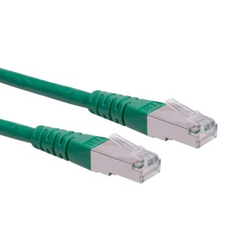 Cavo Ethernet Cat6 (S/FTP) Roline, guaina in PVC col. Verde, L. 3m, Con terminazione