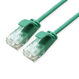 Cavo Ethernet Cat6a (UTP) Roline, guaina in LSZH col. Verde, L. 1m, Con terminazione