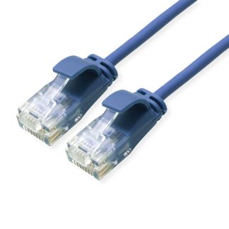 Cavo Ethernet Cat6a (UTP) Roline, guaina in LSZH col. Blu, L. 500mm, Con terminazione