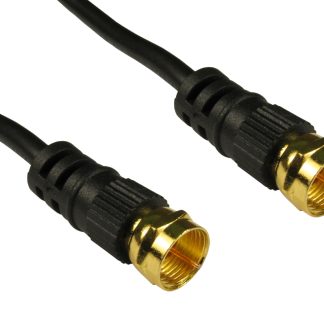 Cavo coassiale RS PRO F Connector, Tipo F / Tipo F, L. 1.5m, 75 Ω, col. Nero