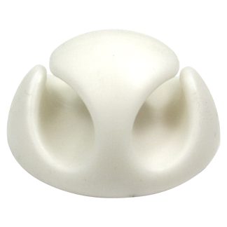 Clip RS PRO in PVC, Ø fascio 5mm max, 30 x 30 x 15mm, col. Bianco, Autoadesivo