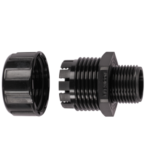 Raccordo per cavi Flexicon MPC-40-M40B, Fisso diritto in Nylon, Nero, filetto M40mm, 40mm