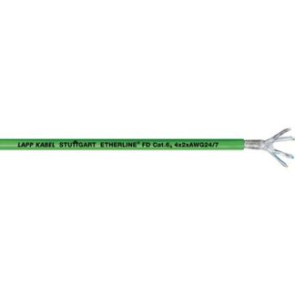 Cavo Ethernet Cat6a (Treccia di rame stagnato) Lapp col. Verde, L. 100m, Senza terminazione