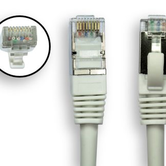 Cavo Cat8 Cat8 (S/FTP) RS PRO, guaina in LSZH col. Bianco, L. 10m, Con terminazione