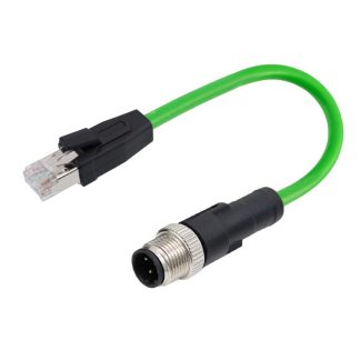 Cavo RS PRO 4 cond. M12 Maschio / RJ45 Maschio, L. 5m