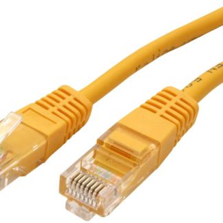 Cavo Ethernet Cat5e (UTP) Roline, guaina in PVC col. Giallo, L. 1m, Con terminazione