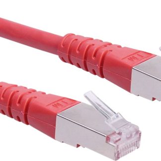 Cavo Ethernet Cat6 Roline, guaina in PVC col. Rosso, L. 2m