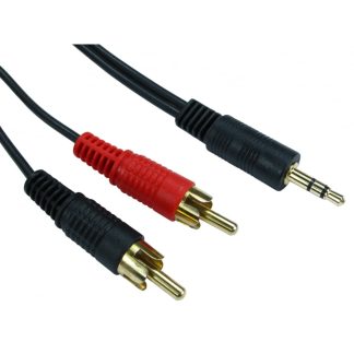 Cavo RCA RS PRO da RCA x 2 a Presa stereo da 3,5 mm, lungh. 2m