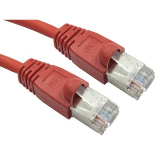 Cavo Ethernet Cat6 (FTP) RS PRO, guaina in LSZH col. Rosso, L. 0.5m, Con terminazione