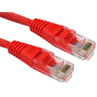 Cavo Ethernet Cat5e (UTP) RS PRO, guaina in PVC col. Rosso, L. 2m, Con terminazione