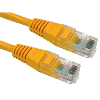 Cavo Ethernet Cat5e (UTP) RS PRO, guaina in PVC col. Giallo, L. 3m, Con terminazione