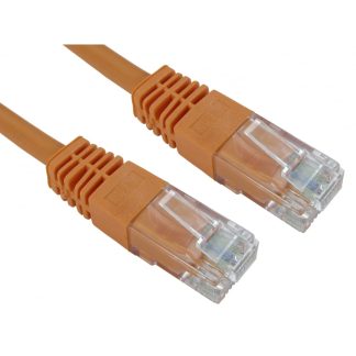 Cavo Ethernet Cat5e (UTP) RS PRO, guaina in PVC col. Arancione, L. 500mm, Con terminazione