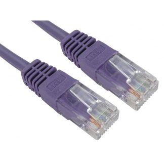 Cavo Ethernet Cat5e (UTP) RS PRO, guaina in PVC col. Porpora, L. 10m, Con terminazione