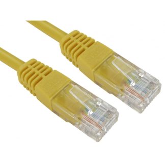 Cavo Ethernet Cat5e (UTP) RS PRO, guaina in PVC col. Giallo, L. 15m, Con terminazione