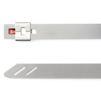 Fascette fermacavi HellermannTyton in Acciaio inox 304, 500mm x 5,9 mm, col. metallico