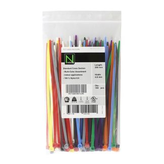 Fascette fermacavi NEMIQ in Poliammide, 200mm x 4,8 mm, col. Assortiti