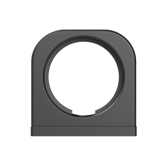 Raccordo per cavi, Sistema di supporto per tubi in un unico pezzo in Poliammide 6, Nero, 36mm