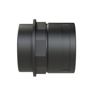 Raccordo per cavi in Poliammide 6, Nero, filetto M63, 48mm