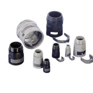 Raccordo per cavi, Raccordo flessibile in Poliammide 6, Nero, filetto PG16, 17mm