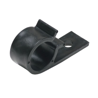 Clip a D HellermannTyton in Poliacetale, Ø fascio 10mm max, 17 x 15mm, col. Nero