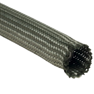 Guaina per cavi intrecciata HellermannTyton in PMPI, Ø 6mm, L. 100m, col. Verde, espandibile